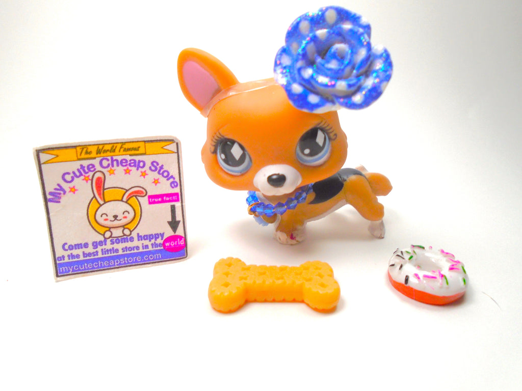 Littlest Pet Shop German Shepard #212 with accessories